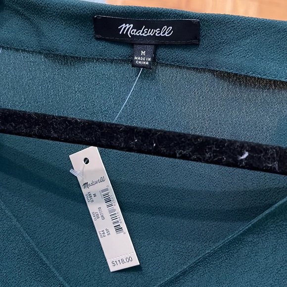 Madewell Dark Green Shift Dress- BRAND NEW! - Picture 3 of 4